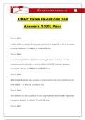 UDAP Exam Questions and Answers 100&percnt; Pass