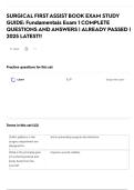 SURGICAL FIRST ASSIST BOOK EXAM STUDY GUIDE&colon; Fundamentals Exam 1 COMPLETE QUESTIONS AND ANSWERS &vert; ALREADY PASSED &vert; 2025 LATEST&excl;&excl;