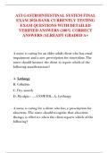 ATI GASTROINTESTINAL SYSTEM FINAL  EXAM 2026 BANK CURRENTLY TESTING  EXAM QUESTIONS WITH DETAILED  VERIFIED ANSWERS &lpar;100&percnt; CORRECT  ANSWERS &sol;ALREADY GRADED A&plus; 