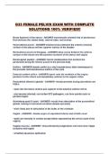 G33 FEMALE PELVIS EXAM WITH COMPLETE SOLUTIONS 100&percnt; VERIFIED&excl;&excl;