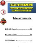 BIO 669 Exam 1, 2 & 3 Questions ẇith Verified Ansẇers 100% Guarantee Score Pass