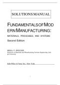 SOLUTION MANUAL FOR  Fundamentals of Modern Manufacturing&colon; Materials&comma; Processes and Systems by Mikell P&period; Groover ISBN&colon;978-1119706427 ALL CHAPTERS COVERED YOUR ULTIMATE GUIDE 100&percnt; VERIFIED A&plus; GRADE ASSURED&excl;&excl;&excl;&excl;&excl;&excl;&excl; NEW LATEST UPDATE&excl;&excl;&excl;&excl;&excl;&excl;&excl;&excl;&excl;