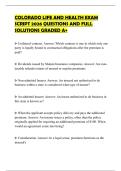 COLORADO LIFE AND HEALTH EXAM SCRIPT 2026 QUESTIONS AND FULL SOLUTIONS GRADED A&plus;