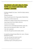 COLORADO LIFE AND HEALTH FINAL PAPER 2026 EXAM QUESTIONS AND CORRECT ANSWERS