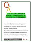 CRAK Occupational Therapy &lpar;OTA&rpar; &ndash; 100&plus; Exam Questions with Verified Answers &ndash; Mental Health&comma; Pediatrics&comma; Hospice&comma; Cognitive Levels &ndash; 2025&sol;2026