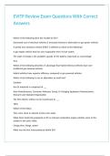 EVITP Review Exam Questions With Correct Answers