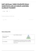 MGT 420 Exam 1 2025 COMPLETE EXAM QUESTIONS AND ACCURATE ANSWERS &vert;ALREADY PASSED&excl;&excl;