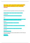 D312 A&P 1 WITH LAB STUDY GUIDE QUESTIONS WITH VERIFIED ANSWERS&vert; LATEST 2025&sol;2026 &vert; VERIFIED