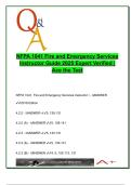 NFPA 1041 Instructor I–III & Live Fire | 2025/2026 | 100+ Solved Q&A on Lesson Plans, Evaluations, Safety Roles
