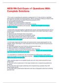 HESI RN Exit Exam v1 Questions With Complete Solutions