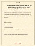 Ducks Unlimited Ecology Conservation & Management Certification EXAM TESTBANK ALL 250 QUESTIONS AND CORRECT ANSWERS LATEST UPDATE THIS YEAR