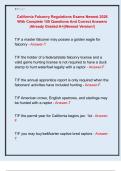 California Falconry Regulations Exams Newest 2026  With Complete 150 Questions And Correct Answers  |Already Graded A+||Newest Version!| 