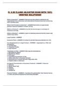 FL 6-20 CLAIMS ADJUSTER EXAM WITH 100&percnt; VERIFIED SOLUTIONS&excl;&excl;