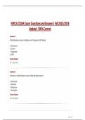 NWCA CCMA Exam Questions and Answers &vert; Fall 2025&sol;2026  Update &vert; 100&percnt; Correct