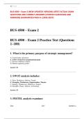 BUS 4500 Exam 2 &ndash; Updated 2026 Business Strategy & Management Study Guide