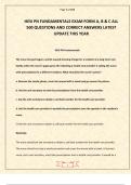 HESI PN FUNDAMENTALS EXAM FORM A&comma; B & C ALL 500 QUESTIONS AND CORRECT ANSWERS LATEST UPDATE THIS YEAR