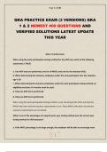 QKA PRACTICE EXAM &lpar;3 VERSIONS&rpar; QKA 1 & 2 NEWEST 400 QUESTIONS AND VERIFIED SOLUTIONS LATEST UPDATE THIS YEAR