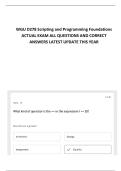 D278 WGU Scripting and Programming Foundations EXAM A&comma; B & C ALL 300 QUESTIONS AND CORRECT ANSWERS LATEST UPDATE THIS YEAR
