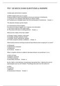 PSY 120 MOCK EXAM QUESTIONS & ANSWRS