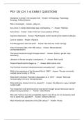PSY 120 &lpar;CH&period; 1-4&rpar; EXAM 1 QUESTIONS