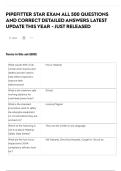 PIPEFITTER STAR EXAM ALL 500 QUESTIONS AND CORRECT DETAILED ANSWERS LATEST UPDATE THIS YEAR - JUST RELEASED