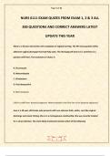 NURS 6111 EXAM QUIZES FROM EXAM 1&comma; 2 & 3 ALL 300 QUESTIONS AND CORRECT ANSWERS LATEST UPDATE THIS YEAR