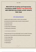 WGU D278 PRE-ASSESSMENT SCRIPTING AND PROGRAMMING FOUNDATIONS EXAM LATEST 