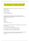 NUR 225 EXAM 1 PRACTICE QUESTIONS SOLUTIONS WITH COMPLETE UPDATE