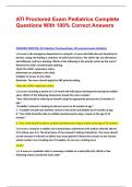ATI Proctored Exam Pediatrics Complete Questions With 100&percnt; Correct Answers &vert;&vert; Graded A&plus; &vert;&vert;Latest Verified Questions 
