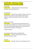 CAFS HSC Trial Exam Actual Questions and Answers 2026&period;docx