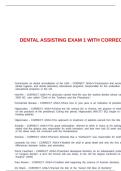 DENTAL ASSISTING EXAM 1 WITH CORRECT ANSWERS