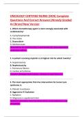 ONCOLOGY CERTIFIED NURSE &lpar;OCN&rpar; Complete  Questions And Correct Answers&vert; Already Graded  A&plus;&vert;Brand New Version 