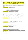 FBLA Healthcare Administration Exam Questions With 100- Verified Answers&period;docx