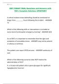 EMT FISDAP FINAL Questions and Answers with 100% Complete Solutions UPDATED!!!.