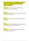 FBLA Healthcare Administration Study Guide Exam Questions With 100- Verified Answers&period;docx