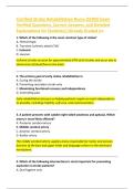 Certified Stroke Rehabilitation Nurse &lpar;SCRN&rpar; Exam  Verified Questions&comma; Correct Answers&comma; and Detailed  Explanations for Students&vert;&vert;Already Graded A&plus; 