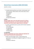 Mental Status Examination &lpar;MSE&rpar; 20252026 