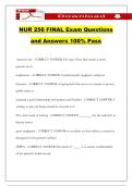 NUR 256 FINAL Exam Questions and Answers 100% Pass