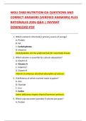 WGU D440 NUTRITION OA QUESTIONS AND  CORRECT ANSWERS &lpar;VERIFIED ANSWERS&rpar; PLUS  RATIONALES 2026 Q&A &vert; INSTANT  DOWNLOAD PDF