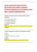 AB MT CHEMISTRY EXAM PRACTICE  QUESTIONS AND CORRECT ANSWERS  &lpar;VERIFIED ANSWERS&rpar; PLUS RATIONALES 2026  Q&A &vert; INSTANT DOWNLOAD PDF 