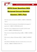 RPPO Exam Questions With Reviewed Correct Detailed Answers 100&percnt; Pass