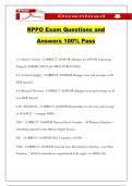 RPPO Exam Questions and Answers 100&percnt; Pass