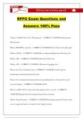 RPPO Exam Questions and Answers 100&percnt; Pass