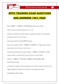 RPPO TRAINING EXAM QUESTIONS AND ANSWERS 100&percnt; PASS