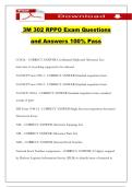 3M 302 RPPO Exam Questions and Answers 100&percnt; Pass