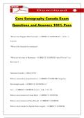 Core Sonography Canada Exam Questions and Answers 100&percnt; Pass