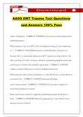 AAOS EMT Trauma Test Questions and Answers 100&percnt; Pass