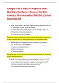 Georgia Lead & Asbestos Inspector Exam  Questions And Correct Answers &lpar;Verified  Answers&rpar; Plus Rationales 2026 Q&A &vert; Instant  Download Pdf 