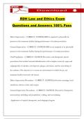 RDH Law and Ethics Exam Questions and Answers 100&percnt; Pass