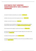 ECPI MATH TEST VERIFIED QUESTIONS WITH 100&percnt; CORRECT ANSWERS